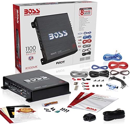 BOSS Audio Systems R1100MK 1100 Watt Monoblock Car Amplifier & Wiring Kit
