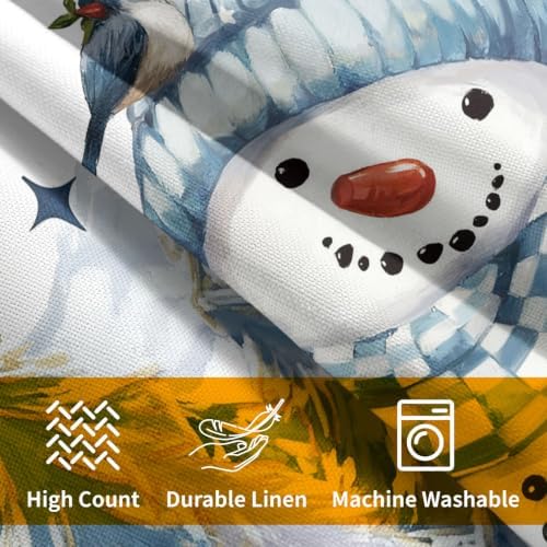 Merry Christmas Snowman Pillow Covers 20x20 Set of 2 Highly Absorbent - Image 6