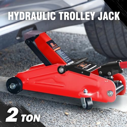 DNA MOTORING 2 Ton Low Profile Hydraulic Floor Jack, Red, 4000 lbs Capacity - Image 2