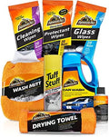 Armor All Car Wash and Cleaner Kit - 8-Piece Complete Set with Wash Concentrate, Wipes, Microfiber Towels & Air Freshener, Gift for Dad