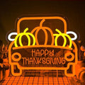 Fall Truck Neon Sign Thanksgiving Neon Light Dimmable Pumpkin Neon Light Sign Happy Thanksgiving Neon Sign for Autumn Wall Decor Kids Holiday Gift by zikdhf