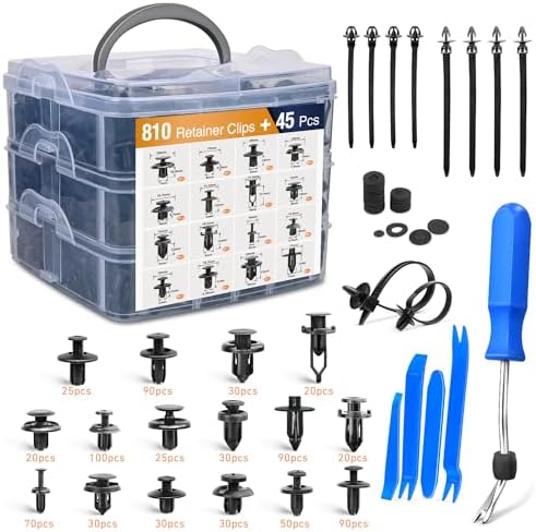 GOOACC 855Pcs Car Push Retainer Clips & Auto Fasteners Assortment - Image 2