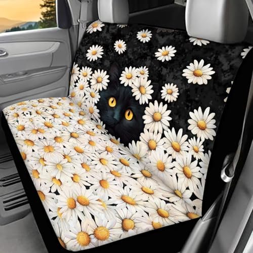 Daisy Cat Bench Car Seat Covers Protector,Soft Dog Car Back Seat Covers for Travel Cars Rear Seat Protectors