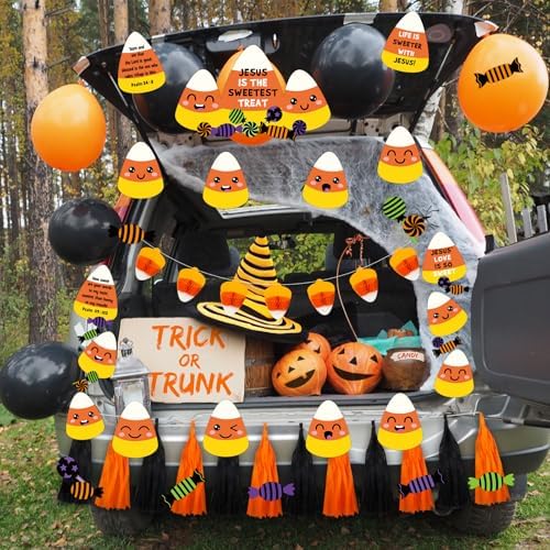 Yeaqee 36 Pcs Religious Trunk or Treat Car Decorations Jesus Candy Corn - Image 5