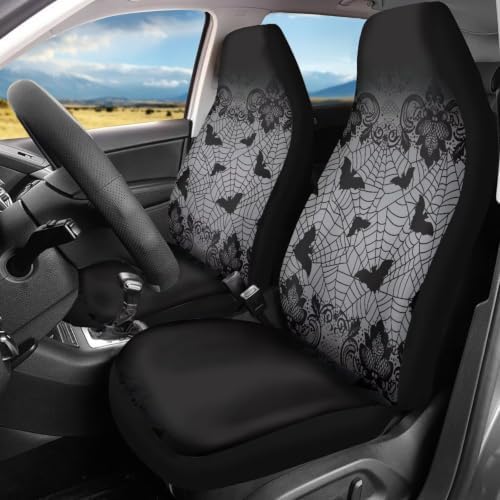 BIGCARJOB Halloween Car Seat Cover Full Set Universal Car Interior Accessories Set Women Auto Interior Seat Protector Saddle Blanket