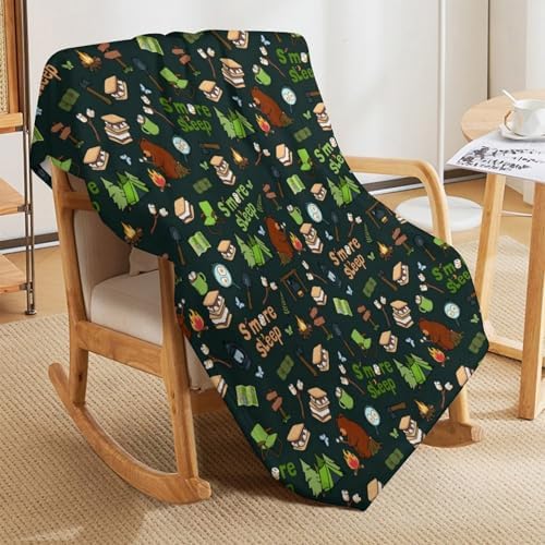 Socira Funny S More Camping Blanket Throw Blanket Funny S More Camping Gifts for Women Men Soft Sofa Throws for Travel Camping Bed Home Decor Car Birthday Gift 60"*80"（150 * 200cm） - Image 4