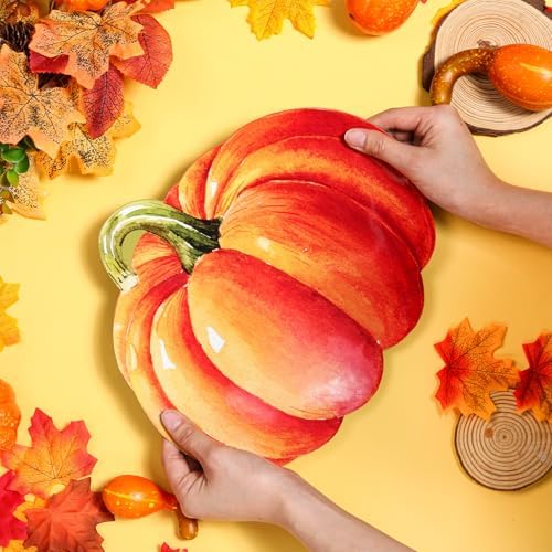 Tellegloww 10 Pcs 12 Inch Fall Football Garage Door Decoration Magnets Autumn Garage Door Magnets with Pumpkin Maple Leaf Happy Fall Magnet Decal Sticker for Thanksgiving Garage Door Car Refrigerator - Image 3