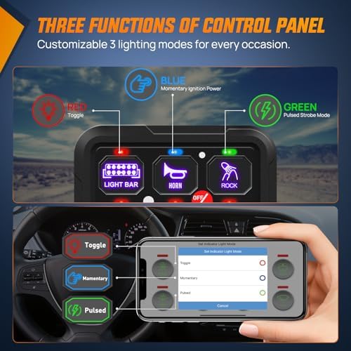 Nilight 6 Gang Switch Panel Relay System w/APP Control Automatic Dimmable