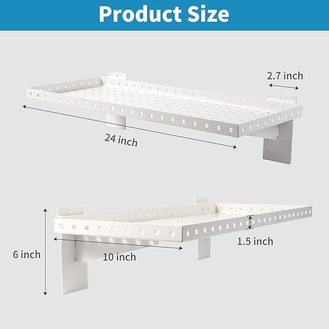 Slatwall Shelves 24x10 Inch, Slatwall Accessories - Image 2