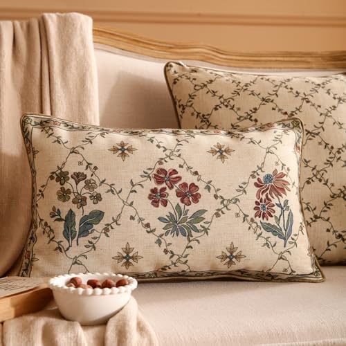 patdrea Designer French Vintage Throw Pillow Cover,12"x20" - Image 2