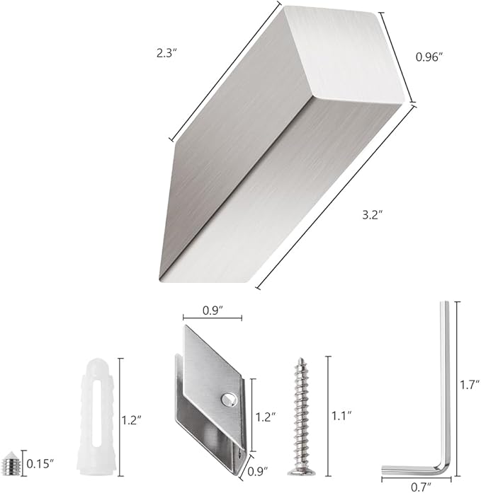 NINETREX Towel Hooks Brushed Nickel Stainless Steel 4 Pack Heavy Duty Modern - Image 5