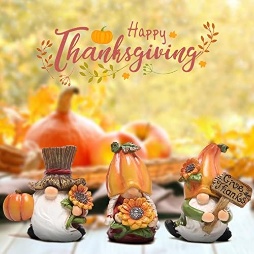 Hodao Thanksgiving Gnomes Decorations, Fall Pumpkin Elf Decor for Home 3pcs - Image 6