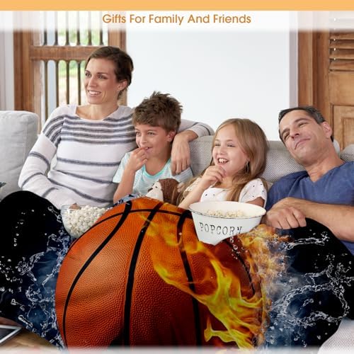 Basketball Blanket Sports Gifts for Men Women Kids Teen Boys Girls Birthday Christmas Halloween Easter Son Boyfriend Students Team Player Teammates Throw Blanket 50"x60" - Image 5