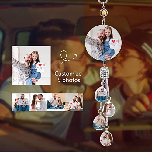 Personalized Crystal Hanging Ornament - Custom Picture Car Rearview Mirror Interior Pendant Decoration, Office Decoration Pendant - Image 2