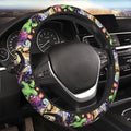 Halloween Jack and Sally Horror Nightmare Christmas Steering Wheel Cover for Women, Neoprene Anti-Slip Universal 15 inch Car Steering Wheel, Anime Car Accessories for Vehicle SUV (Xmas 2)