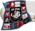 Jujitsu Blanket Jujitsu Throw Blankets Sport Theme Decor Jiu Jitsu Gifts for Men Boys Cozy Fleece Flannel Blanket Soft Warm Plush Lightweight Blanket for Couch Sofa Bed 50"X60" by Unknown