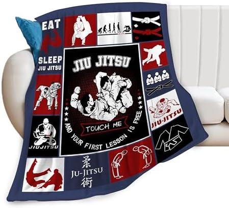 Jujitsu Blanket Jujitsu Throw Blankets Sport Theme Decor Jiu Jitsu Gifts for Men Boys Cozy Fleece Flannel Blanket Soft Warm Plush Lightweight Blanket for Couch Sofa Bed 50"X60" by Unknown