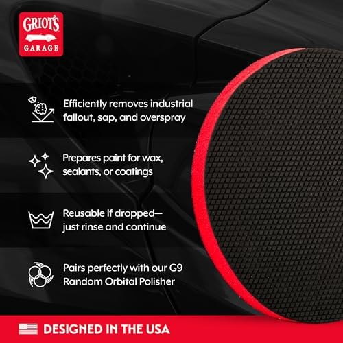 Griot's Garage Surface Prep Pad, Clay Bar Alternative for Car Detailing, Cleaning, Polishing and Paint Correction, Compatible with G9 Random Orbital Polisher, 6", 10680 - Image 3