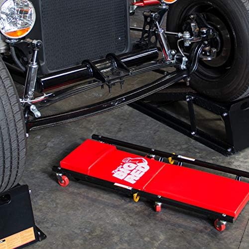 BIG RED T82040 Torin Hydraulic Trolley Floor Service/Floor Combo with 2 Jack Stands and Rolling Garage/Shop Creeper, 2 Ton (4,000 lb) Capacity, Red - Image 6