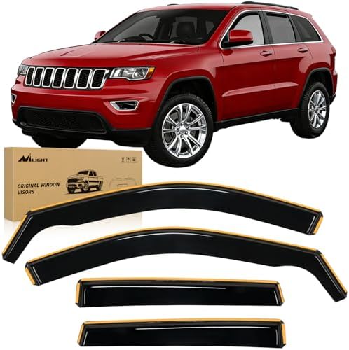 Nilight in-Channel Rain Guards for Jeep Grand Cherokee 2011-2020, 4PCS