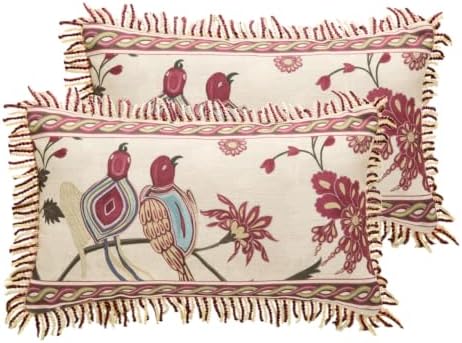 patdrea Designer French Vintage Lumbar Pillow Cover,12"x20",Set of 2 by patdrea