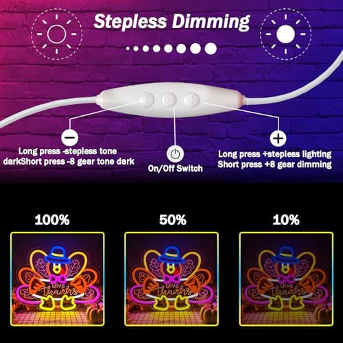 Turkey Neon Sign Thanksgiving Neon Sign Dimmable Thanksgiving Neon Light for Wall Decor Turkey Neon Light for Home Party Holiday Gift - Image 5