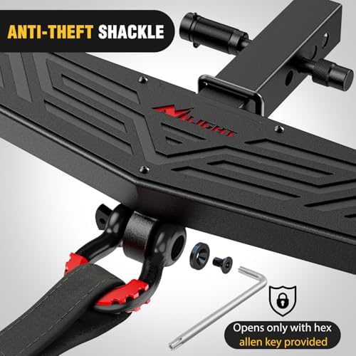Nilight Hitch Step 2" Receiver Universal with Anti-Theft D-Ring Shackle