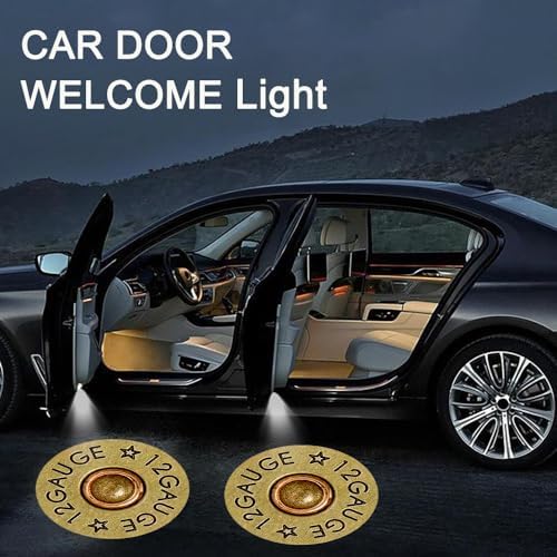 2PCS Bullet Cars Door Logo Projector LED Shadow Light Welcome Lamp
