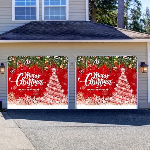 Teenyyou Christmas Garage Door Cover Decorations 7 x 8 ft - Image 6