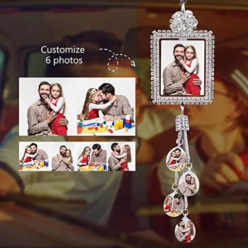 Bling car Hanging Ornament Custom Photo Gift Decorations for Women for Car Car Mirror Decor - Image 2