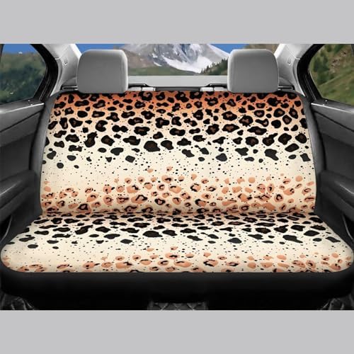 Brown Leopard Gradient Print Car Seat Covers 4Pcs Front & Rear Breathable Seat Covers Universal Fits for Truck, Sedan, SUV Auto Interior Protector Car Accessories