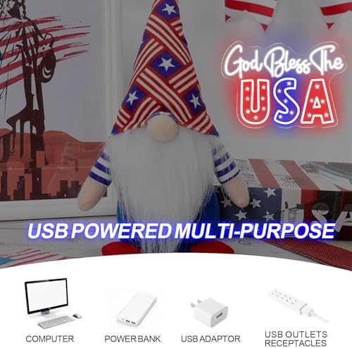 God Bless The USA Neon Sign, 1776 USA Happy 4th of July LED Light - Image 5