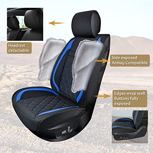 Nilight 5 Car Seat Covers Universal Fit for Civic Corolla Accord Camry