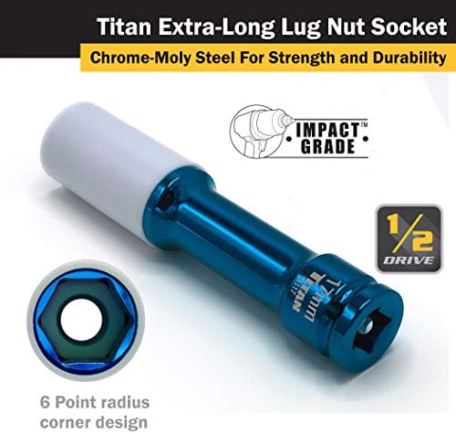 Titan 21117 1/2-Inch Drive x 17mm Non-marring Impact Extra-Long Lug Nut Socket - Image 3
