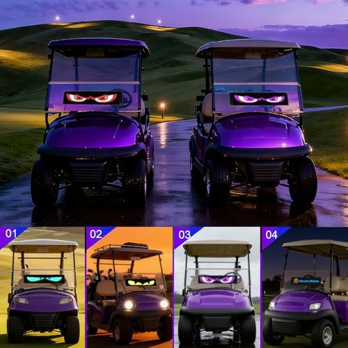 Devil Eyes Light for Cars (1-Pack) – 23.4''x4.7'' LED Eyes for Car Windshield, Super Bright, Perfect Sync, Programmable Patterns, Remote+APP Control, Custom Dynamic Sign for Golf Carts/Sedans/SUVs