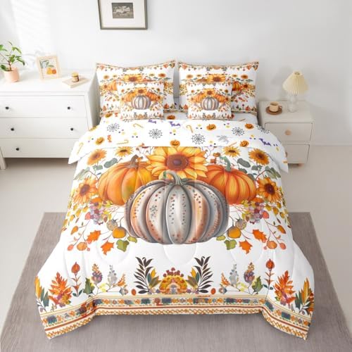 Erosebridal Autumn Harvest Fall Bed in A Bag Queen Comforter Set 7 Piece - Image 3