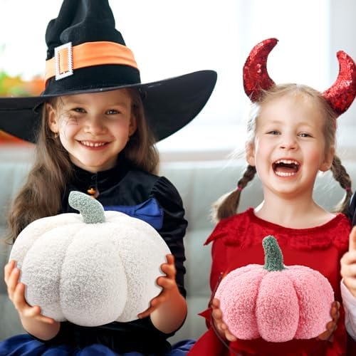 Kajaia 4 Pcs Pumpkin Pillow Fall Decor Thanksgiving, Modern Color - Image 4