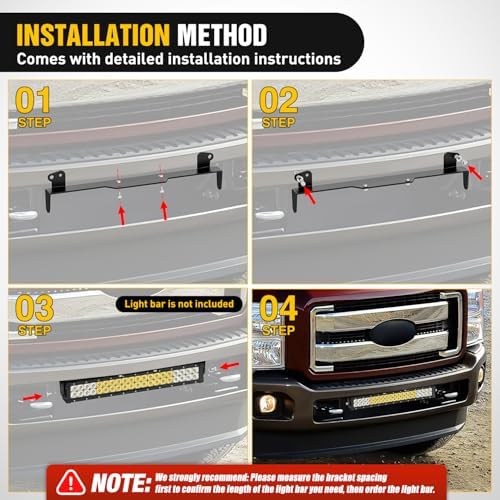 Nilight Hidden Bumper Mounting Bracket for 2011-2016 Ford F250 F350 F450