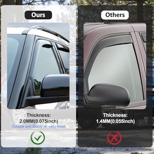 Nilight Window Rain Guards for Mazda CX-5 2017-2025, 4PCS