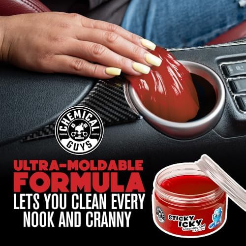 Chemical Guys, Sticky Icky Cleaning Gel, Sweet Strawberry, 0.88 oz, 4 Pack