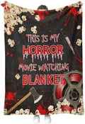 Horror Movie Throw Blanket, Horror Movie Gifts for Adult Men Women, Bed Room Sofa Couch Home Theater Decorations for Who Love Watching Horror Movies 60"x80" by Hohoto