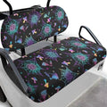 Yewatlles Colorful Halloween Web Mushroom Cart Waterproof Seat Covers,Smooth and Simple,No Stapler Required, Fits Golf Car, Club Car, Polyester Replacement Seat Cover Workout