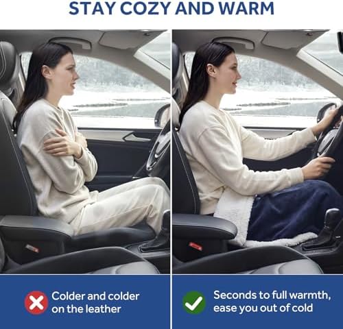 Sealy 12-Volt Electric Portable Heated Car Blanket, 59"x43", Navy
