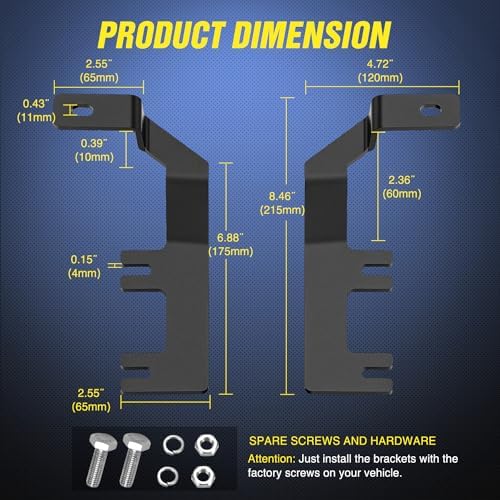 Nilight Ditch Light Brackets for Chevy Colorado 2015-2022, GMC Canyon 15-21
