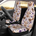 Highland Cow 2 Front Car Seat Covers for Car Truck Sedan SUV, Car Gifts, Durable Automotive Seat Covers, Breathable Bucket Seat Covers, Protective Interior Accessory