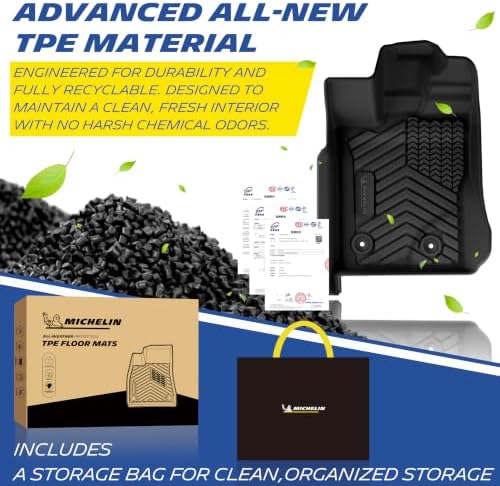 Michelin Vehicle Mat for 2024-2026 Ford Ranger SuperCrew Cab Carpet Floor