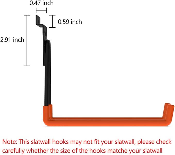 Intpro Slatwall Hooks Slatwall Accessories Utility Hooks Garage Storage Tool - Image 4