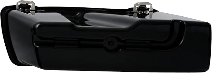 XFMT Motorcycle Matte Black Hard Saddlebags Saddle Bags Trunk W/Lids & Chrome - Image 7