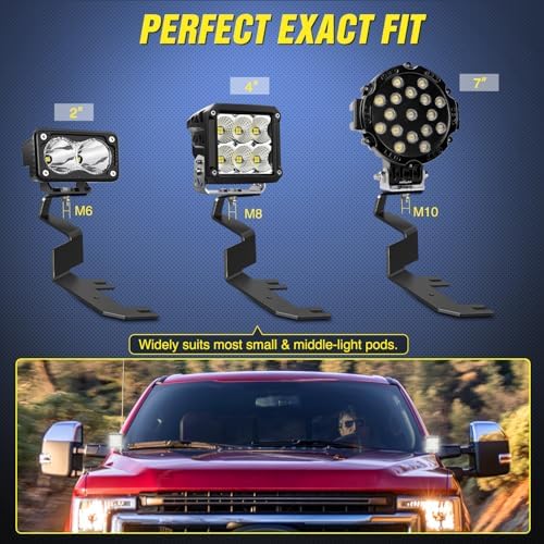 Nilight Ditch Light Brackets for Ford F-250 F-350 F-450 F-550 2017-2022