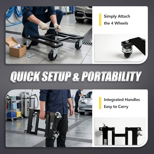 TUFFIOM 6000LBS Car Dolly Set of 4,Anti-Deformation for Vehicle Moving - Image 5
